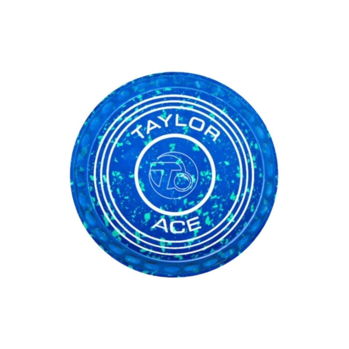 Colourful Taylor Ace Pro-Grip Bowls with precision grip, ideal for lawn bowling enthusiasts.
