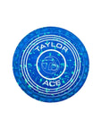 Colourful Taylor Ace Pro-Grip Bowls with precision grip, ideal for lawn bowling enthusiasts.
