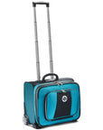 Drakes Pride Low Roller Trolley Bag, smooth-rolling trolley, comes in aqua, cerise, royal blue, and silver.