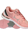 Henselite Ladies Impact L505 bowls shoe in salmon pink or duck egg blue, with secure fit design.