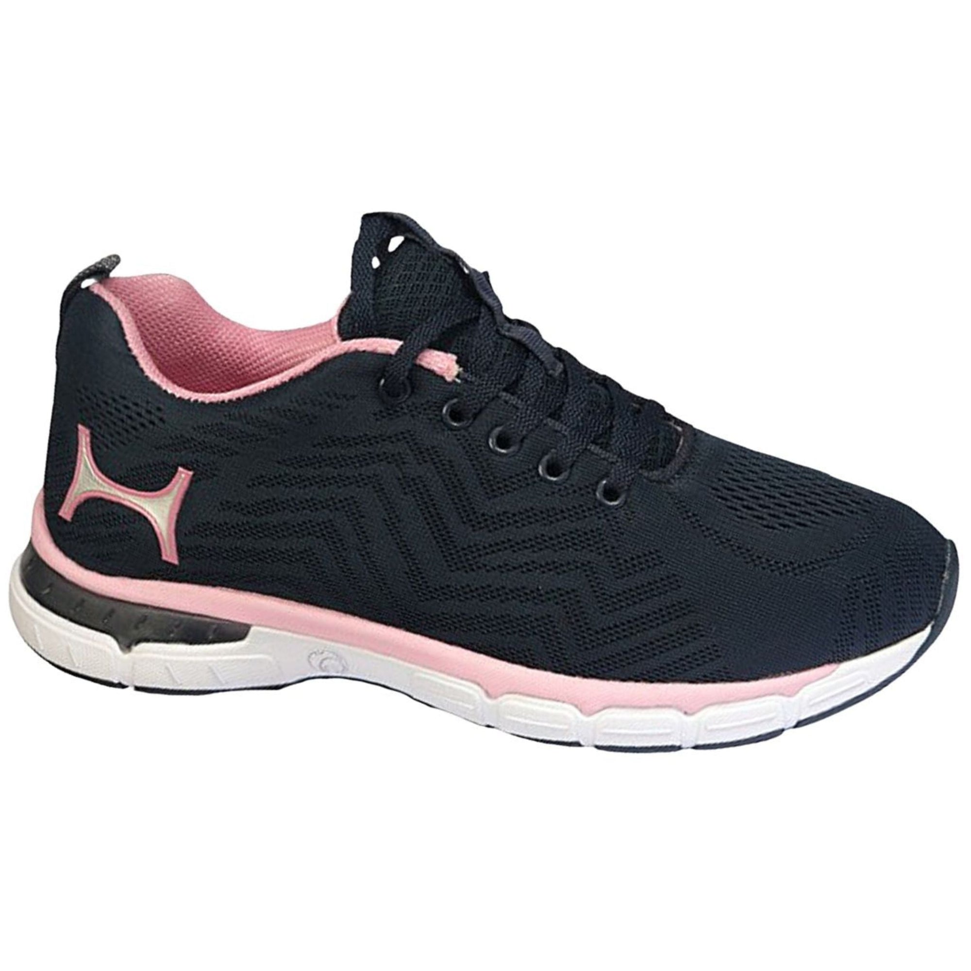 Henselite Ladies Impact L510 bowls shoe in black or navy with pink accents, lightweight and comfy.