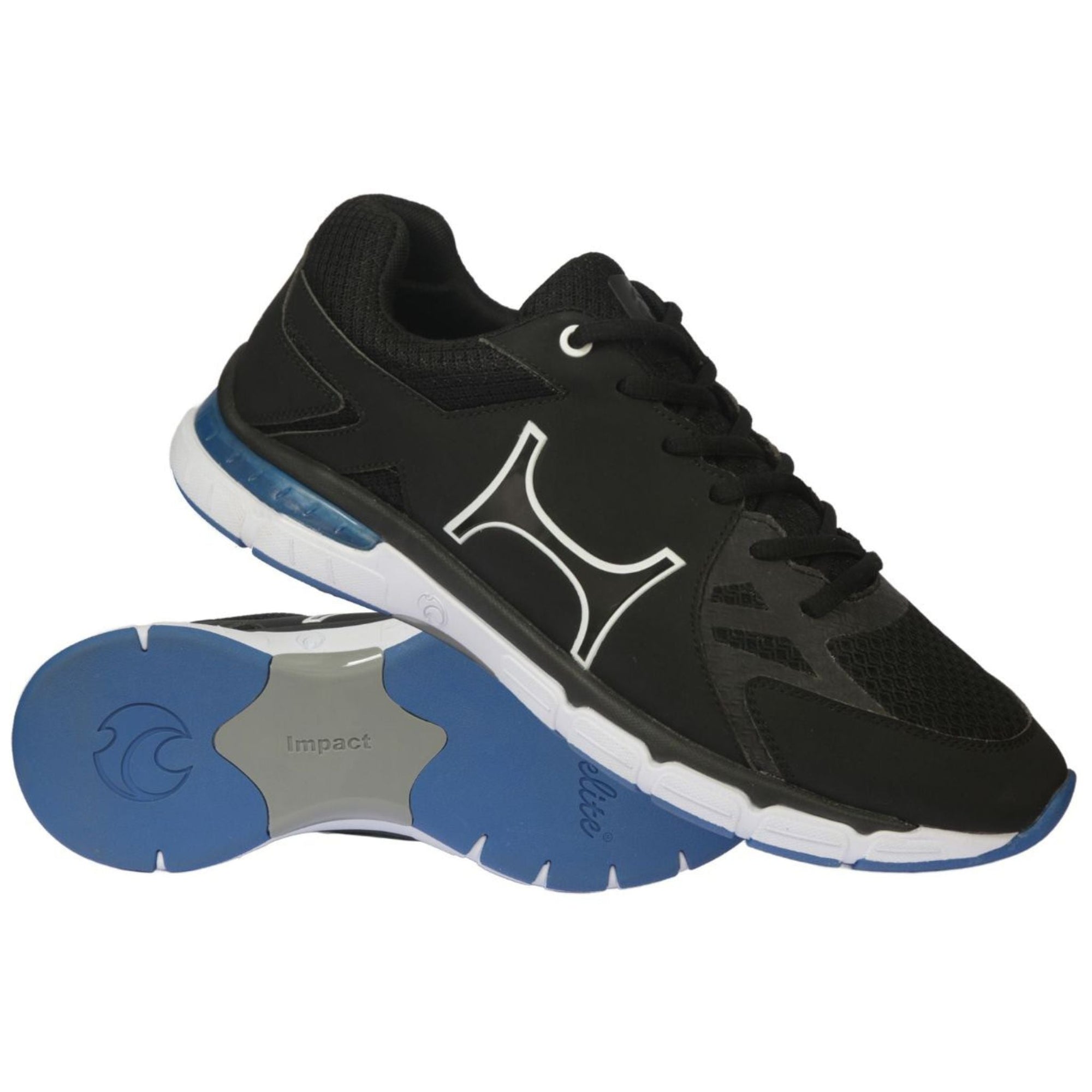 Henselite Gents Impact M105 bowls shoe in maroon, black, royal blue, or blue-red with slip-resistant sole.