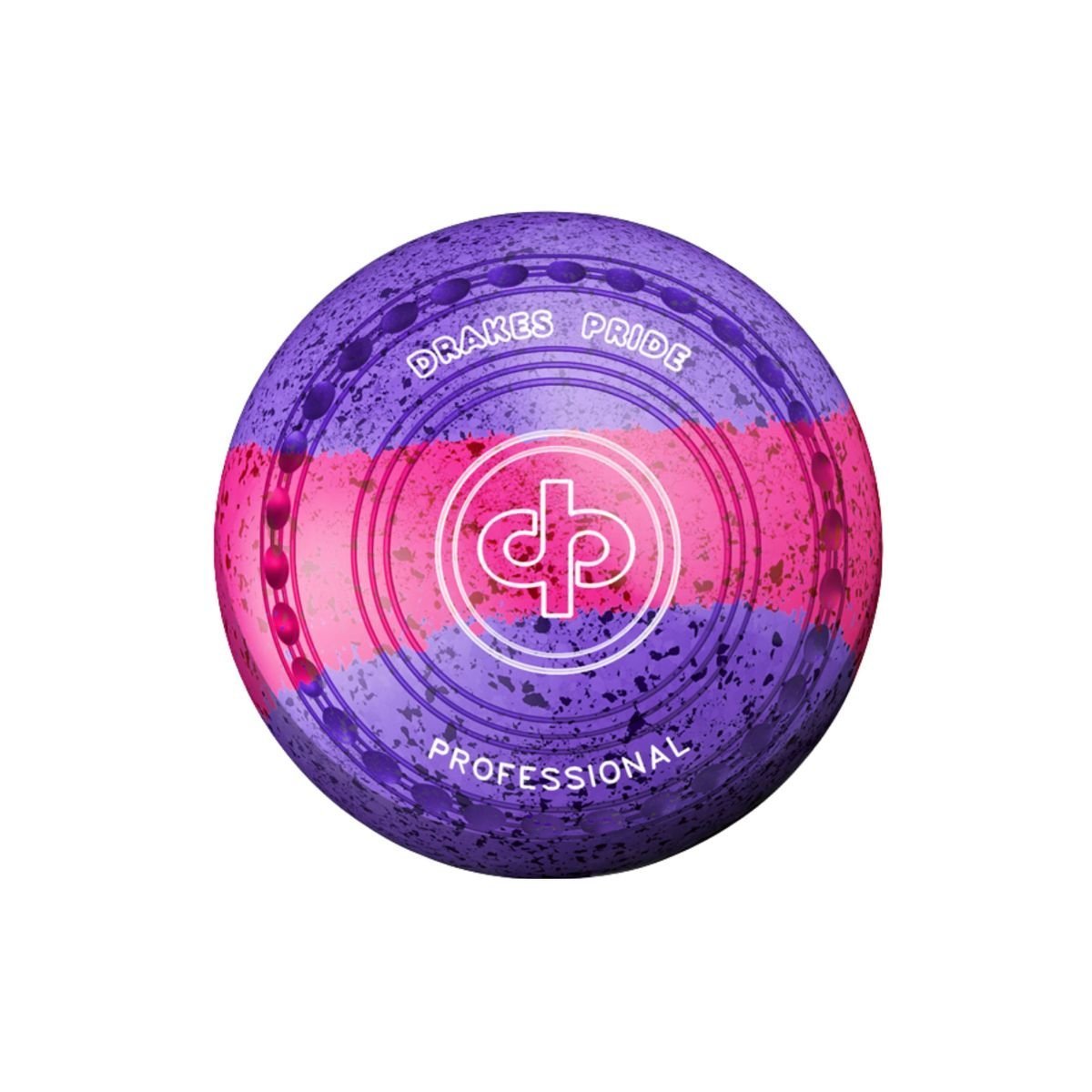 Drakes Pride Professional TRIO bowls in vibrant colours, ideal for accurate lawn bowling play.