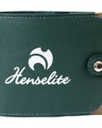 Henselite Small Leather Scorecard Holder, pocket-sized design for convenient score tracking.
