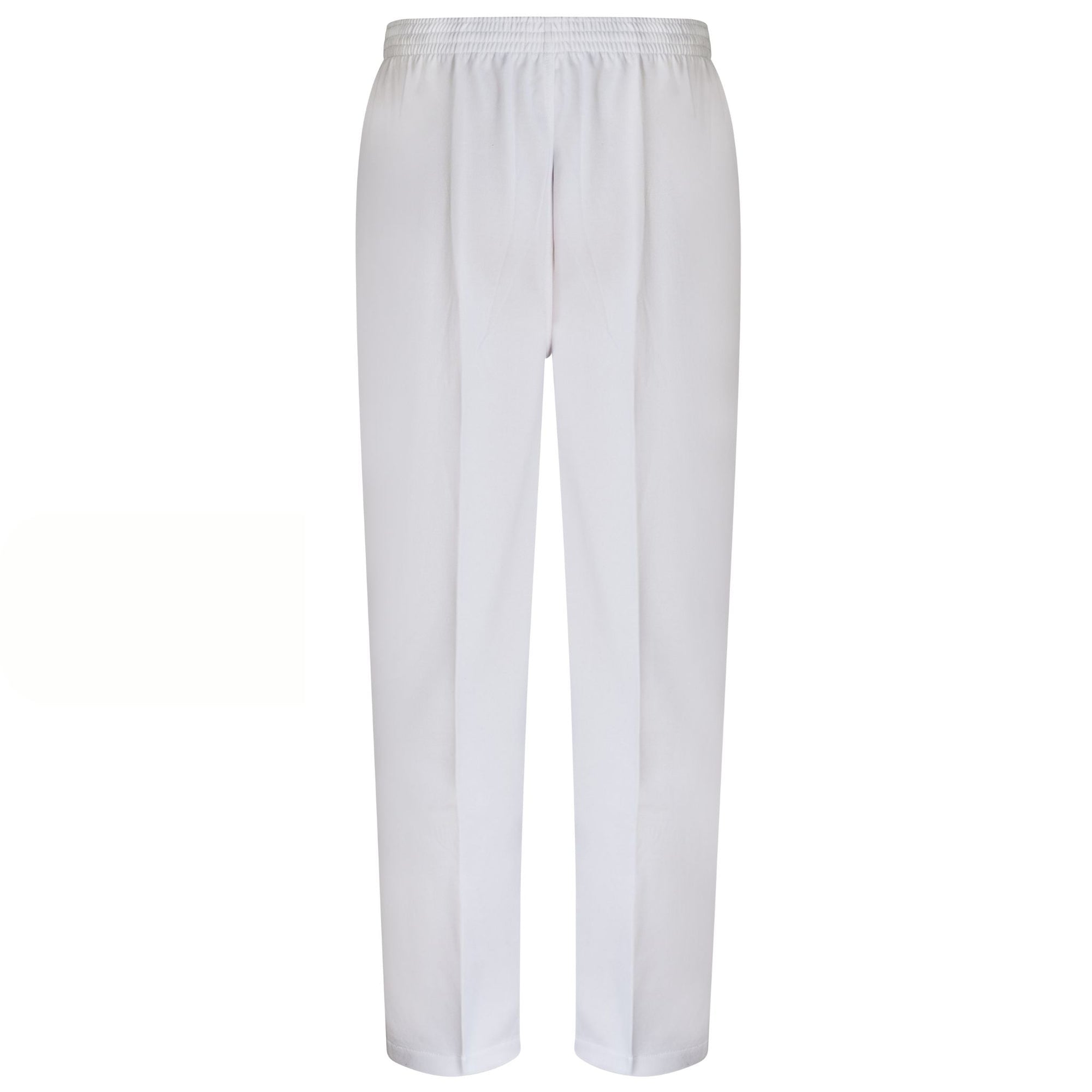 White Taylor Ladies Sporting Bowls Trousers with tailored fit and comfortable elastic waist.