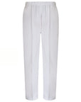 White Taylor Ladies Sporting Bowls Trousers with tailored fit and comfortable elastic waist.