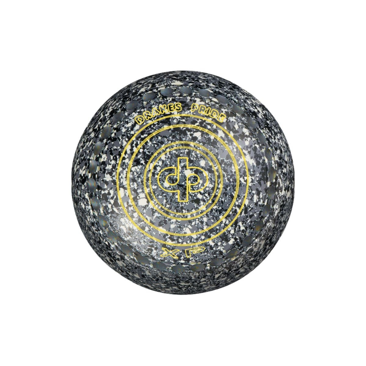Drakes Pride XP coloured bowls, sleek finish with deep grip rings for control and accuracy.