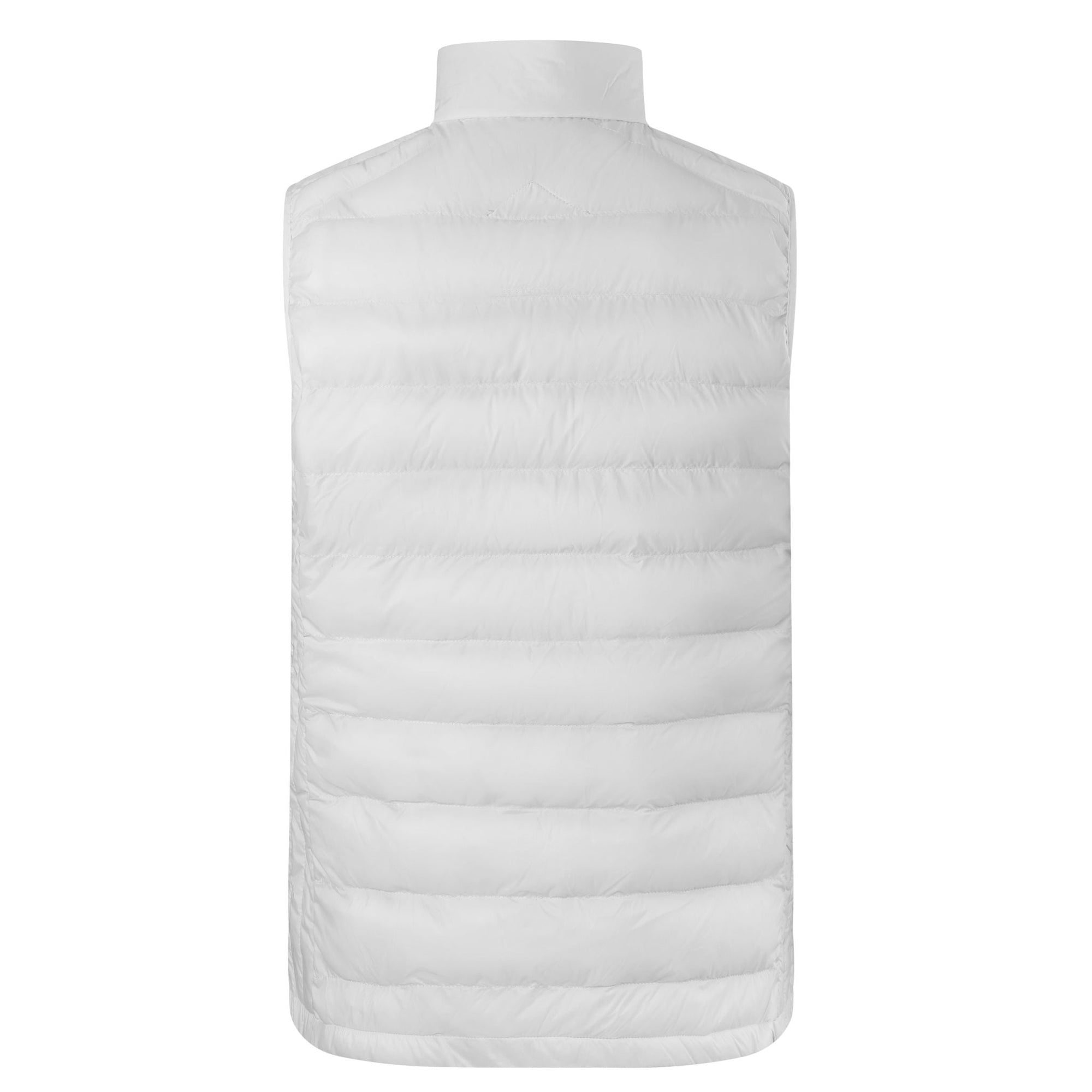 White Drakes Pride Victoria Ladies Bowls Bodywarmer, sleeveless with front zip closure.