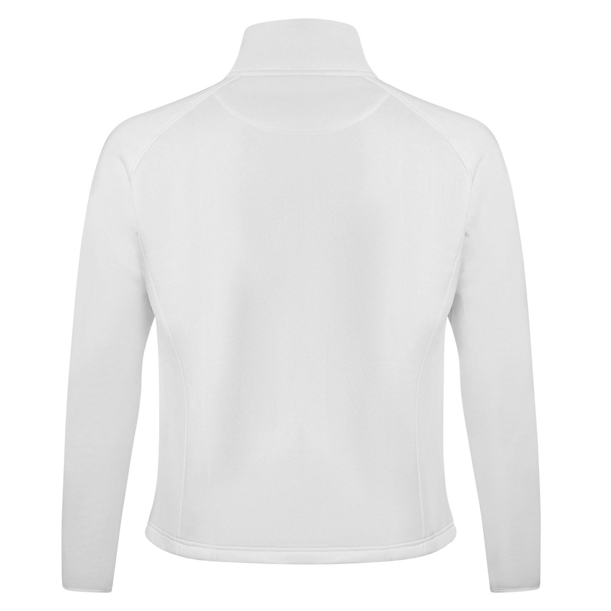 White Emsmorn Ladies Liberty Bowls Sweatshirt with front zip.