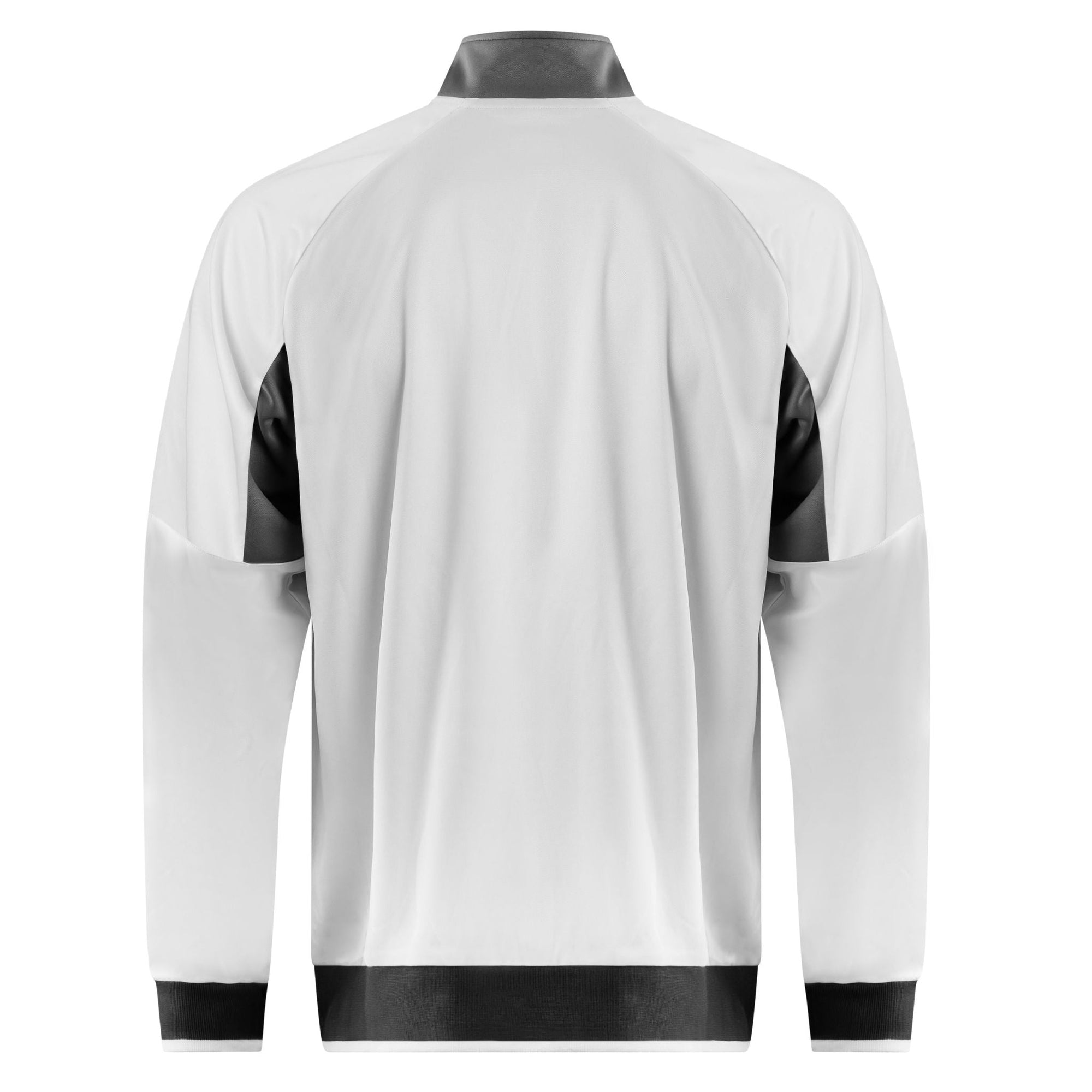 Rink® Exclusive Bowls Zip Jacket in white with contrast trim, designed for warmth and mobility.