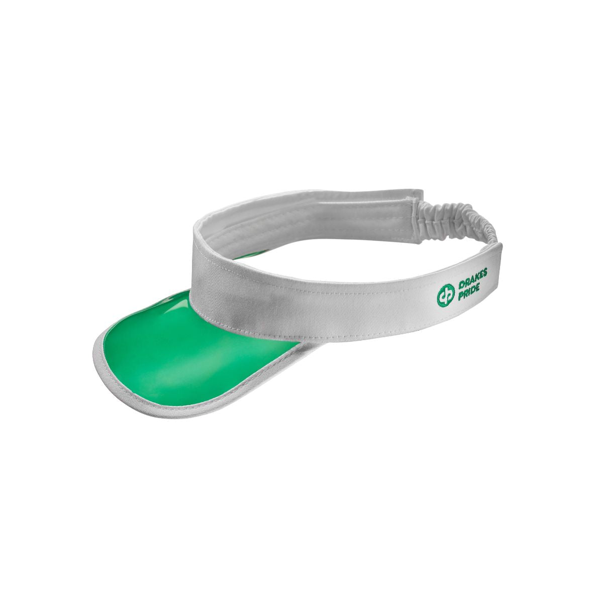 Drakes Pride Unisex Green Peak Sun Visor with adjustable strap and wide brim for sun protection.