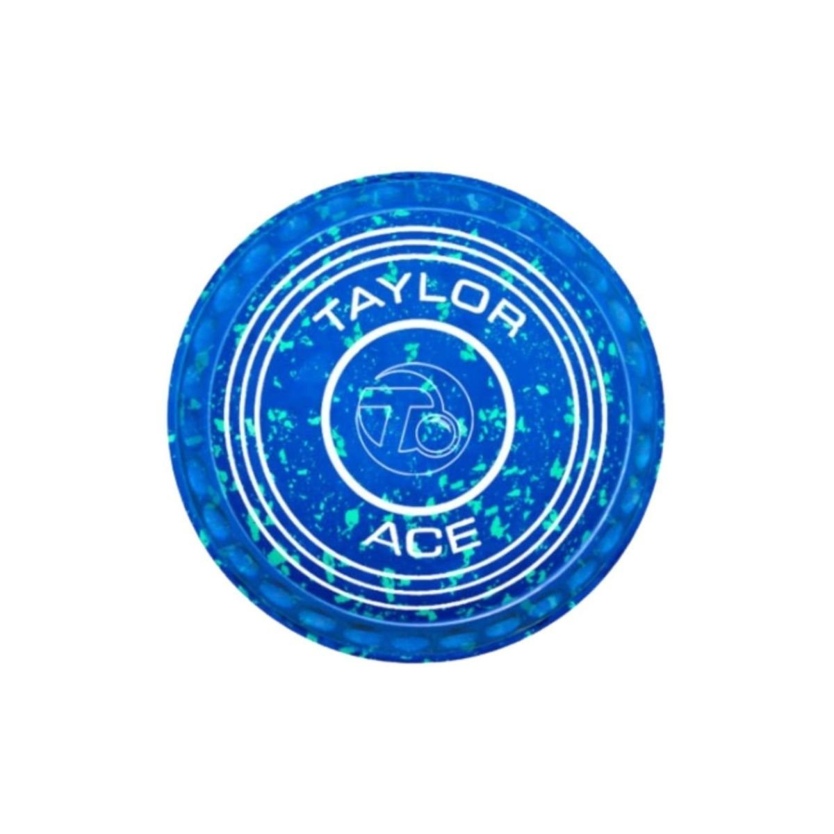 Colourful Taylor Ace Pro-Grip Bowls with precision grip, ideal for lawn bowling enthusiasts.