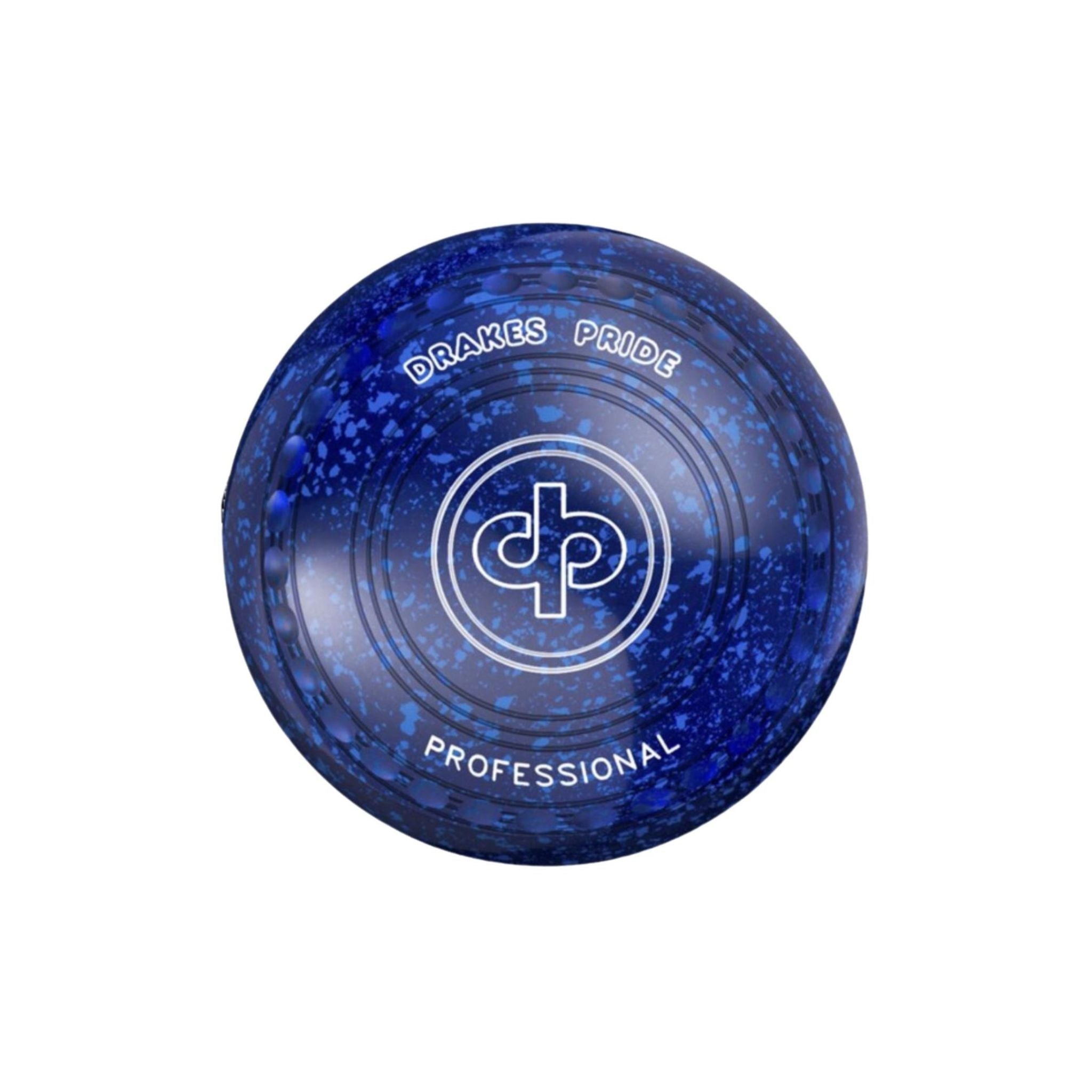 Drakes Pride Professional Bowls - Serie Da 4 Bocce Da Bowling Blu Peso Massimo Taglia 3 Con Grip - Per Uso Indoor E Outdoor - 4