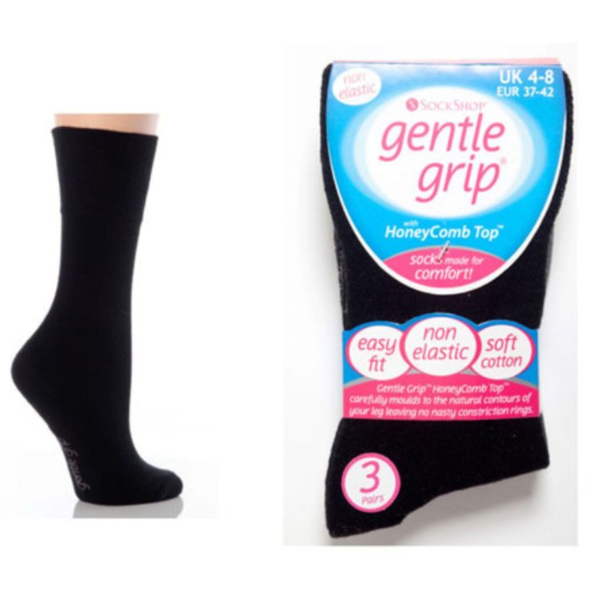 Gentle Grip Socks 3 Pack | Jack and Bowl