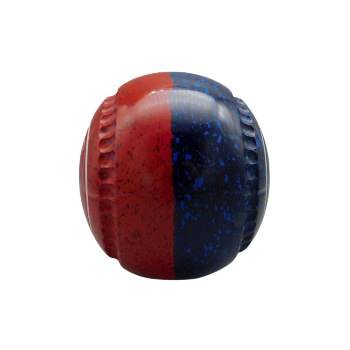 Taylor 50/50 Cherry Red/Dark Blue Bowls with a striking two-tone design for enhanced visibility.