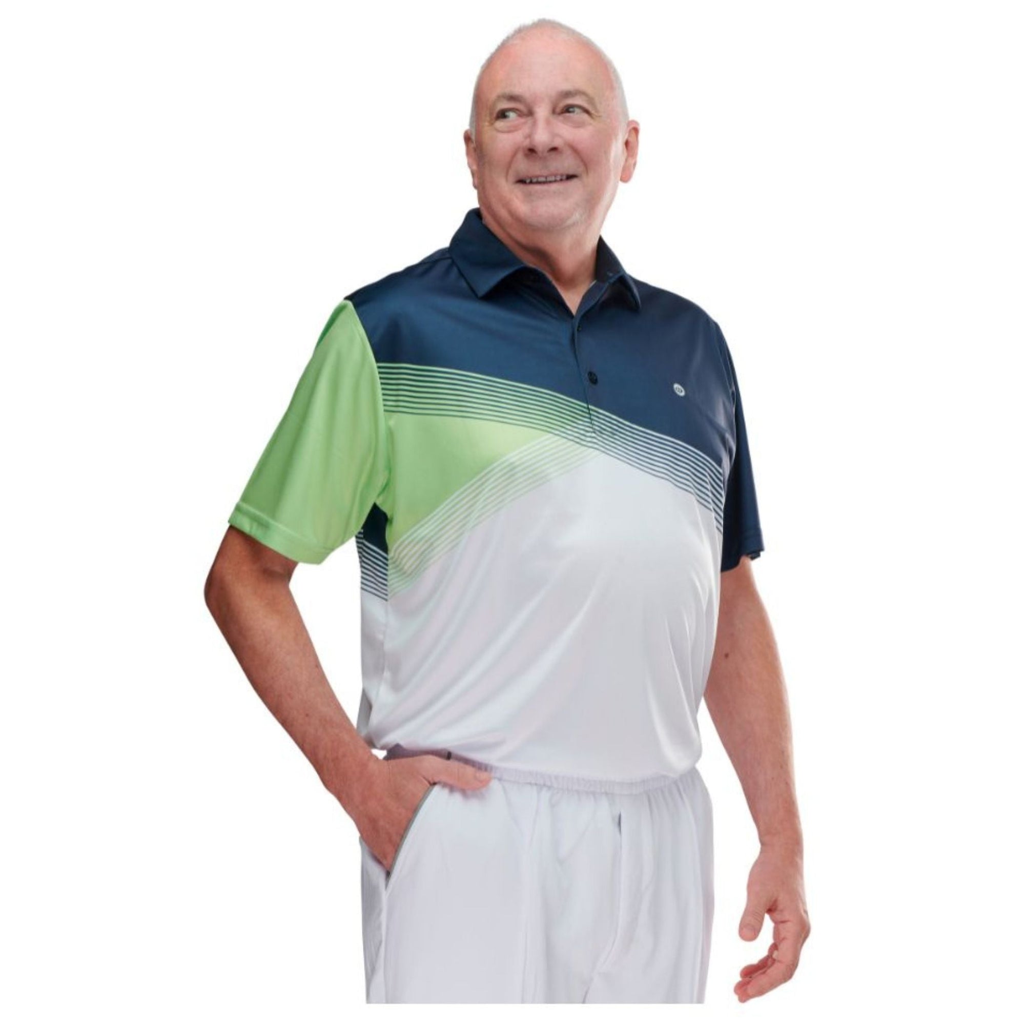 Drakes Pride Orion Bowls Polo Shirt featuring a sleek collar and lightweight performance fabric.